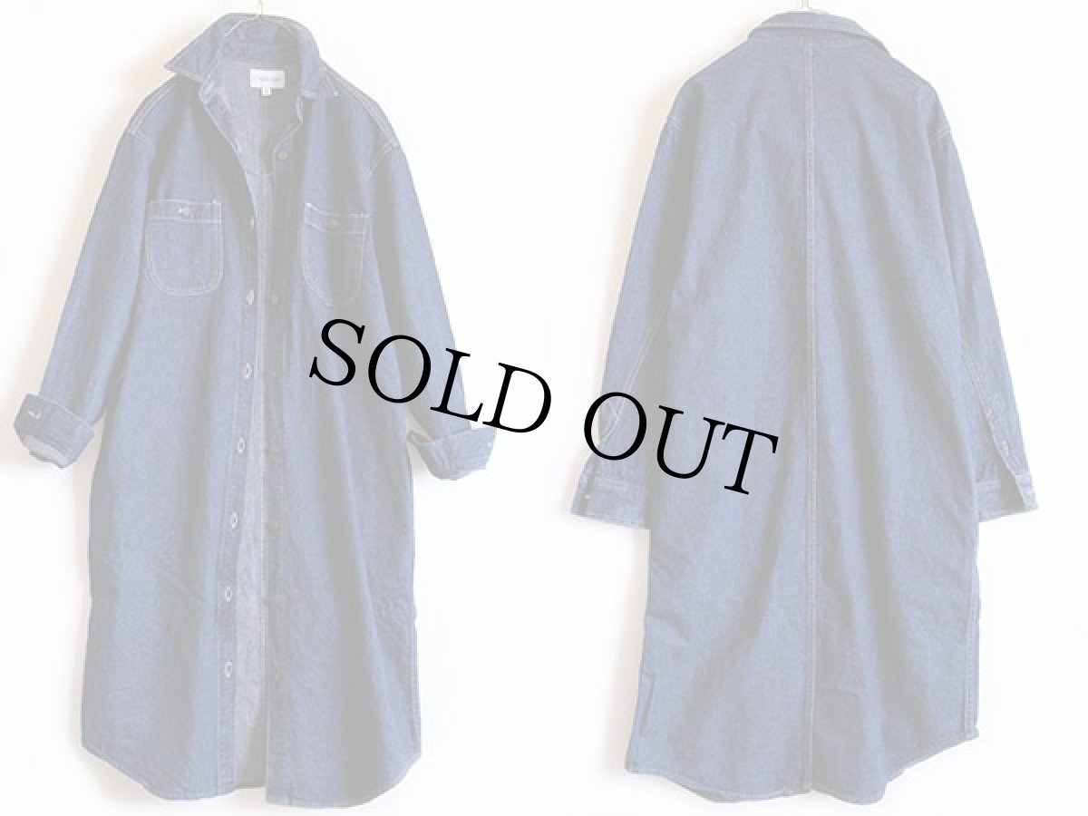 画像2: 90s USA製 Calvin Kleinカルバンクライン デニム ロング シャツワンピース 9 (2)