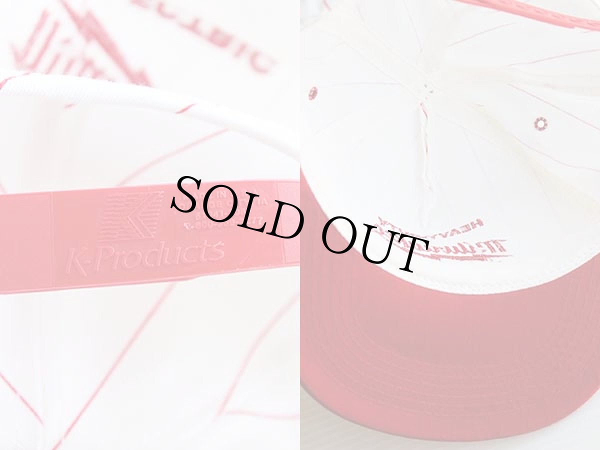 画像3: デッドストック★80s USA製 Milwaukee ELECTRIC TOOLS 刺繍 ストライプ コットンキャップ 白×赤 (3)