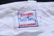 画像4: 50s Stevens TWIST TWILL コットンツイル ワークパンツ ホワイト w31 (4)