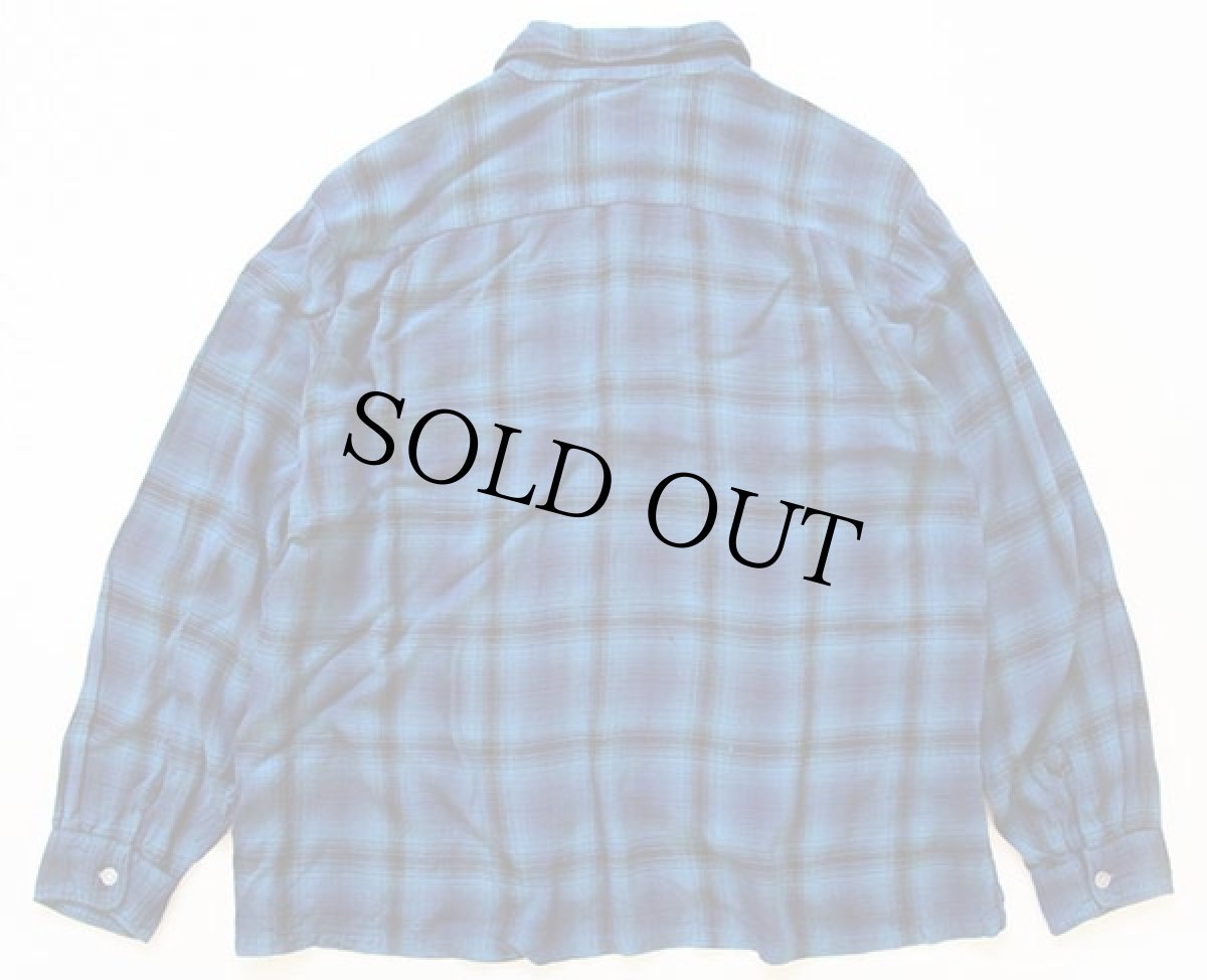 画像2: 60s 日本製 Cranbrook オンブレチェック レーヨンシャツ XL (2)