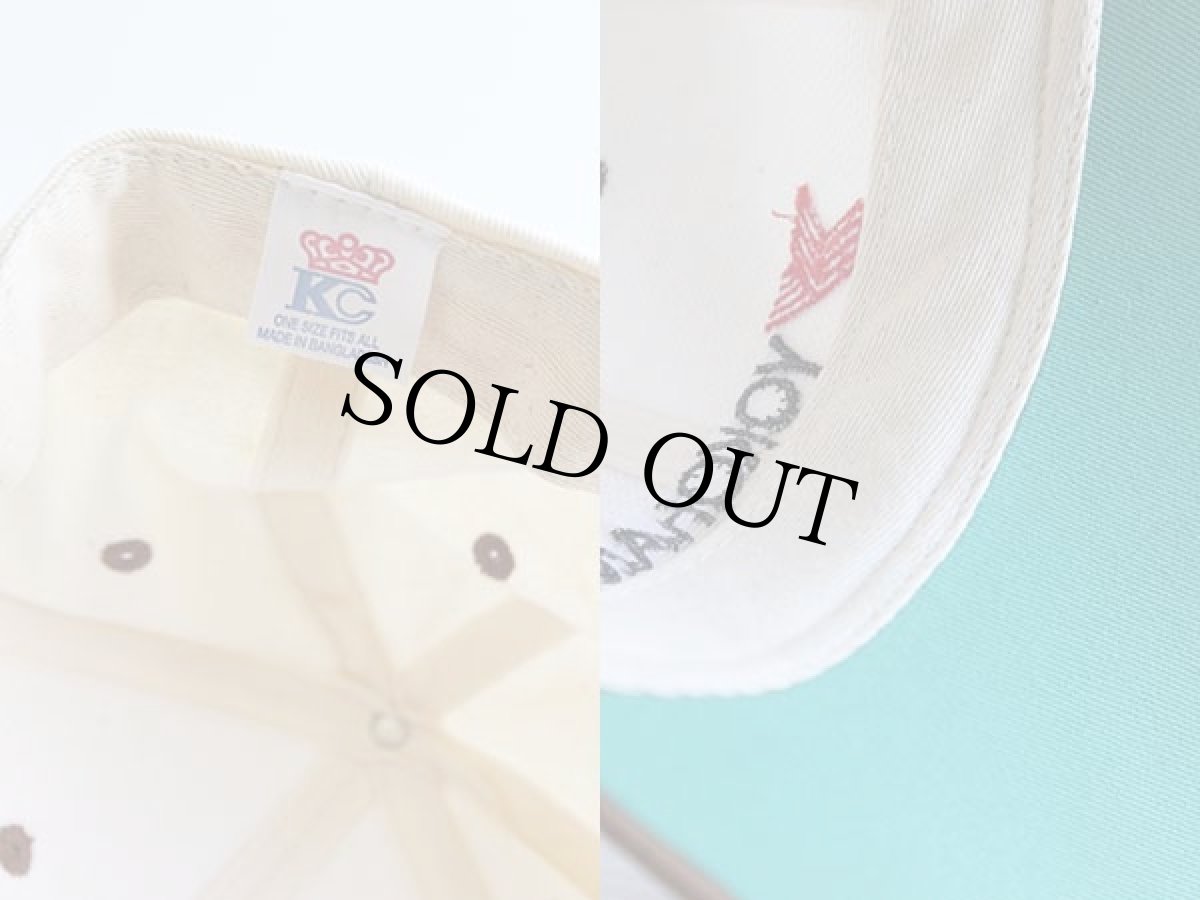 画像3: YOKOHAMAヨコハマ ロゴ刺繍 ツートン コットンキャップ 生成り×茶 (3)