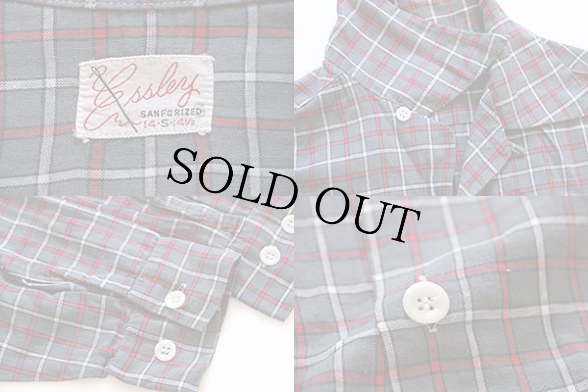 画像3: 50s Essley チェック コットンシャツ S (3)