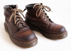 画像1: 英国製 DR.MARTENSドクターマーチン 6ホールブーツ 厚底 焦げ茶 UK7 (1)