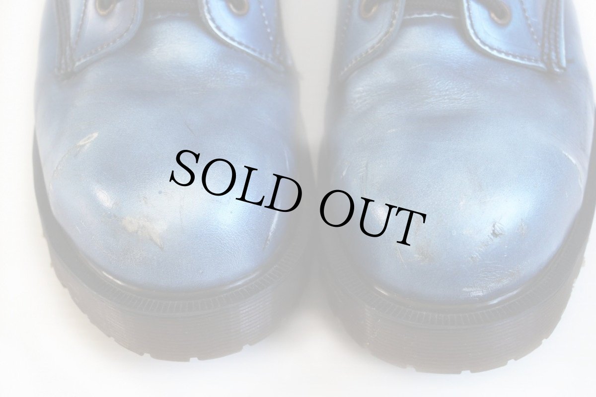 画像6: 英国製 DR.MARTENSドクターマーチン キャップトゥ 10ホールブーツ 厚底 マーブル青 UK8 (6)