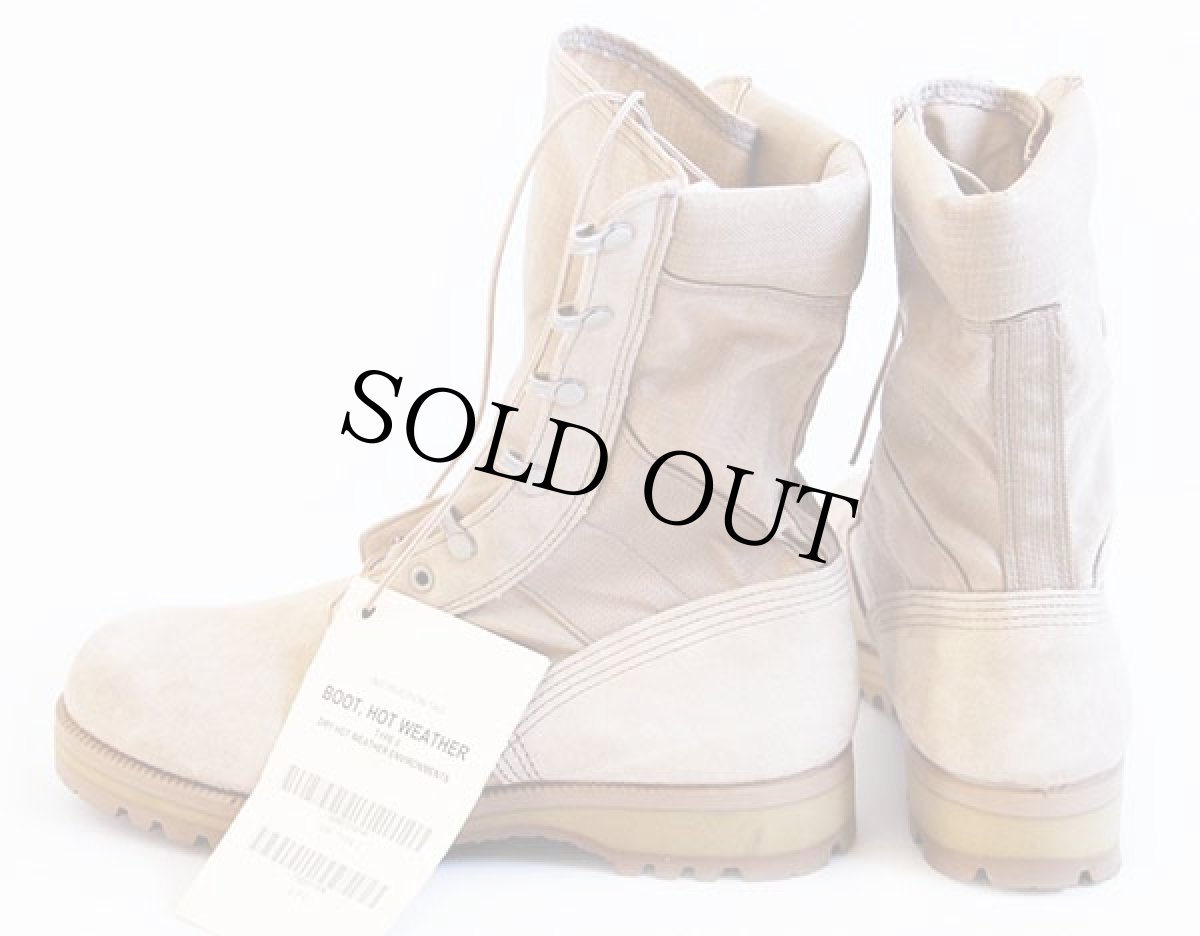 画像2: デッドストック★米軍 スエードレザー×ナイロン デザート コンバットブーツ サンドベージュ 10R (2)