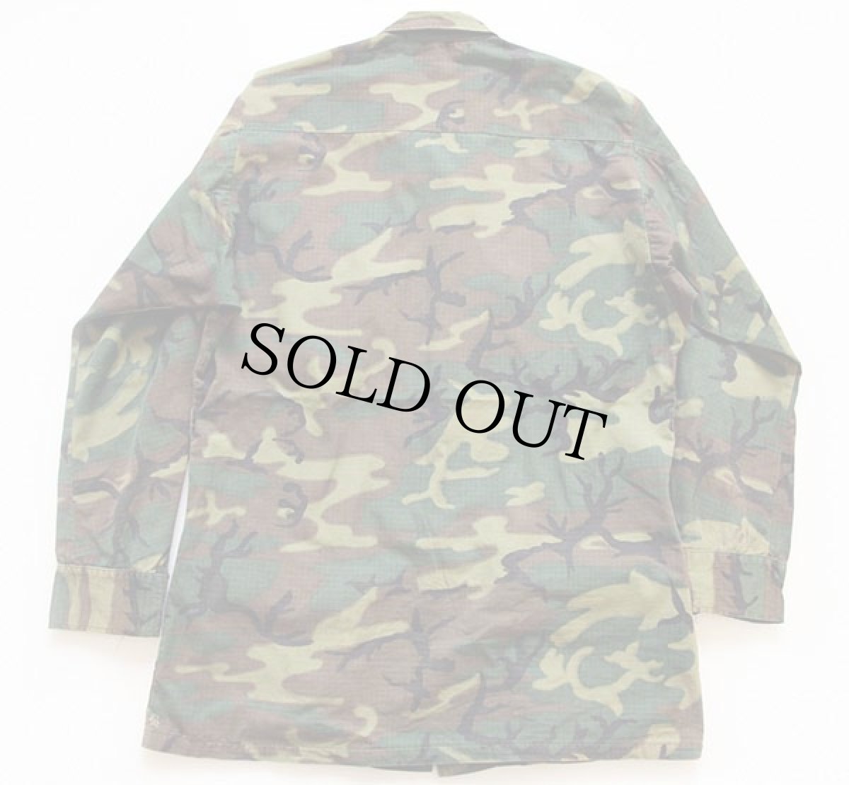 画像2: 60s 米軍 U.S.ARMY ERDL グリーンリーフカモ ジャングルファティーグジャケット S-R (2)