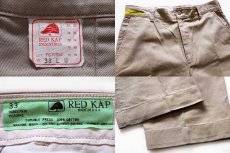 画像3: 80s USA製 RED KAPレッドキャップ コットン ワークパンツ カーキ w33 (3)