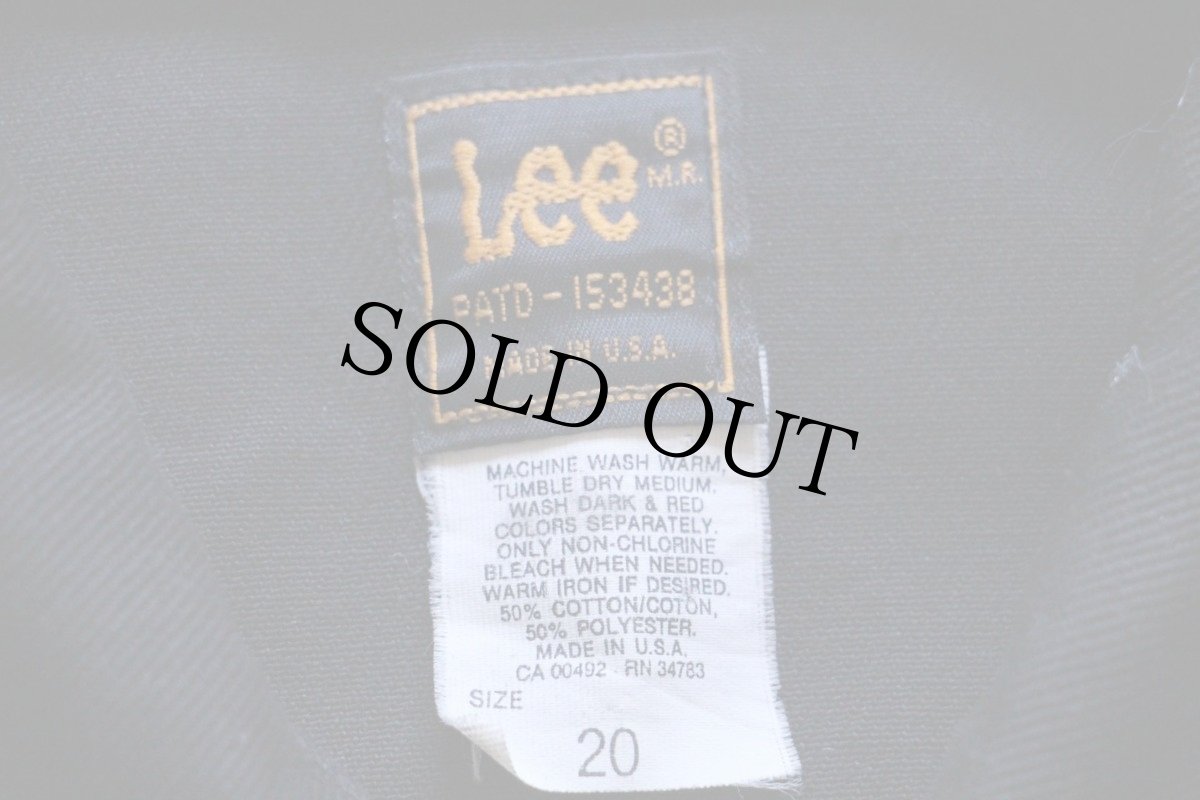 画像4: 80s USA製 Leeリー 564 コットンツイルジャケット 黒 20 (4)