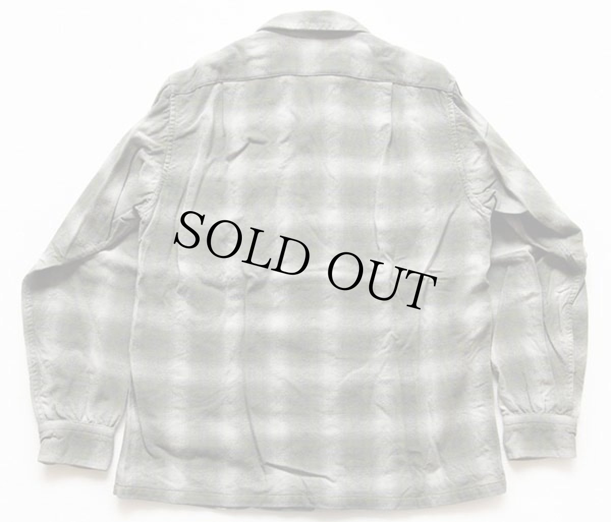 画像2: 60s PENDLETONペンドルトン オンブレチェック ウール オープンカラーシャツ M (2)