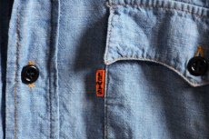 画像5: 70s USA製 Levi'sリーバイス コットン シャンブレーシャツ M (5)