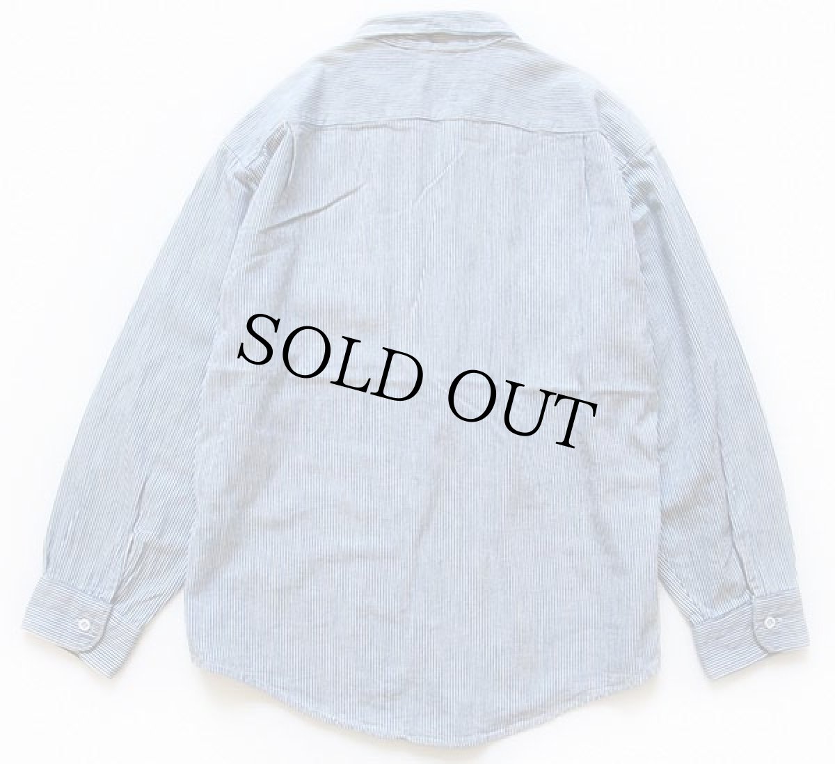 画像2: 60s CAN'T BUST'EMキャントバステム ヒッコリー ストライプ ハーフジップ プルオーバー ワークシャツ カスタム (2)