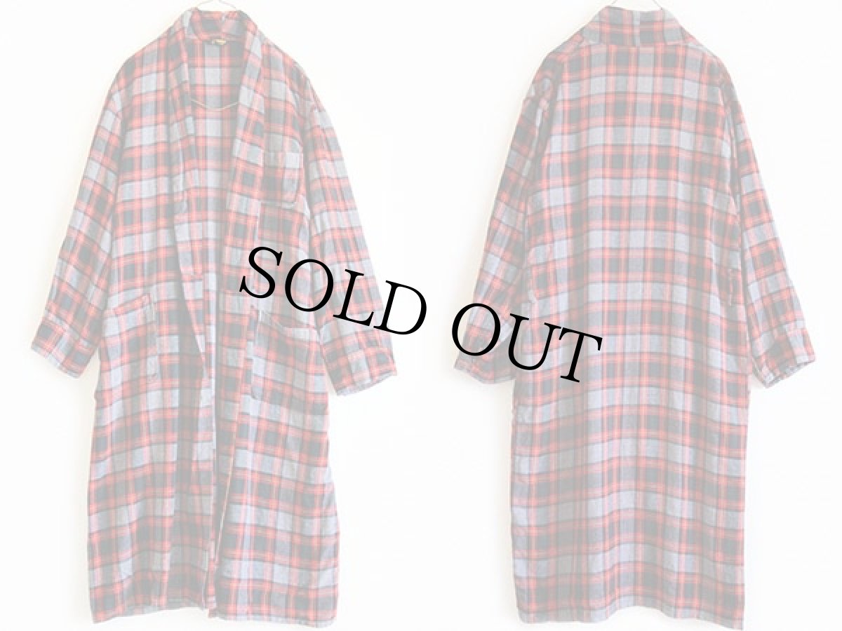 画像2: 60s Bonanza by Milliken チェック レーヨン ガウン (2)