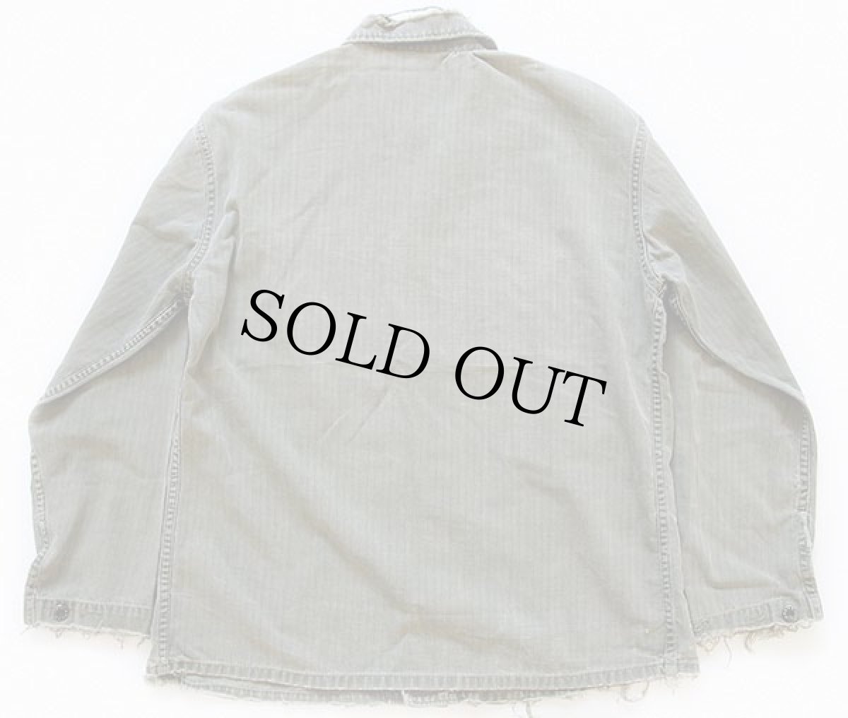 画像2: 40s 米軍 M-41 HBT ヘリンボーンツイル ジャケット ボロ (2)