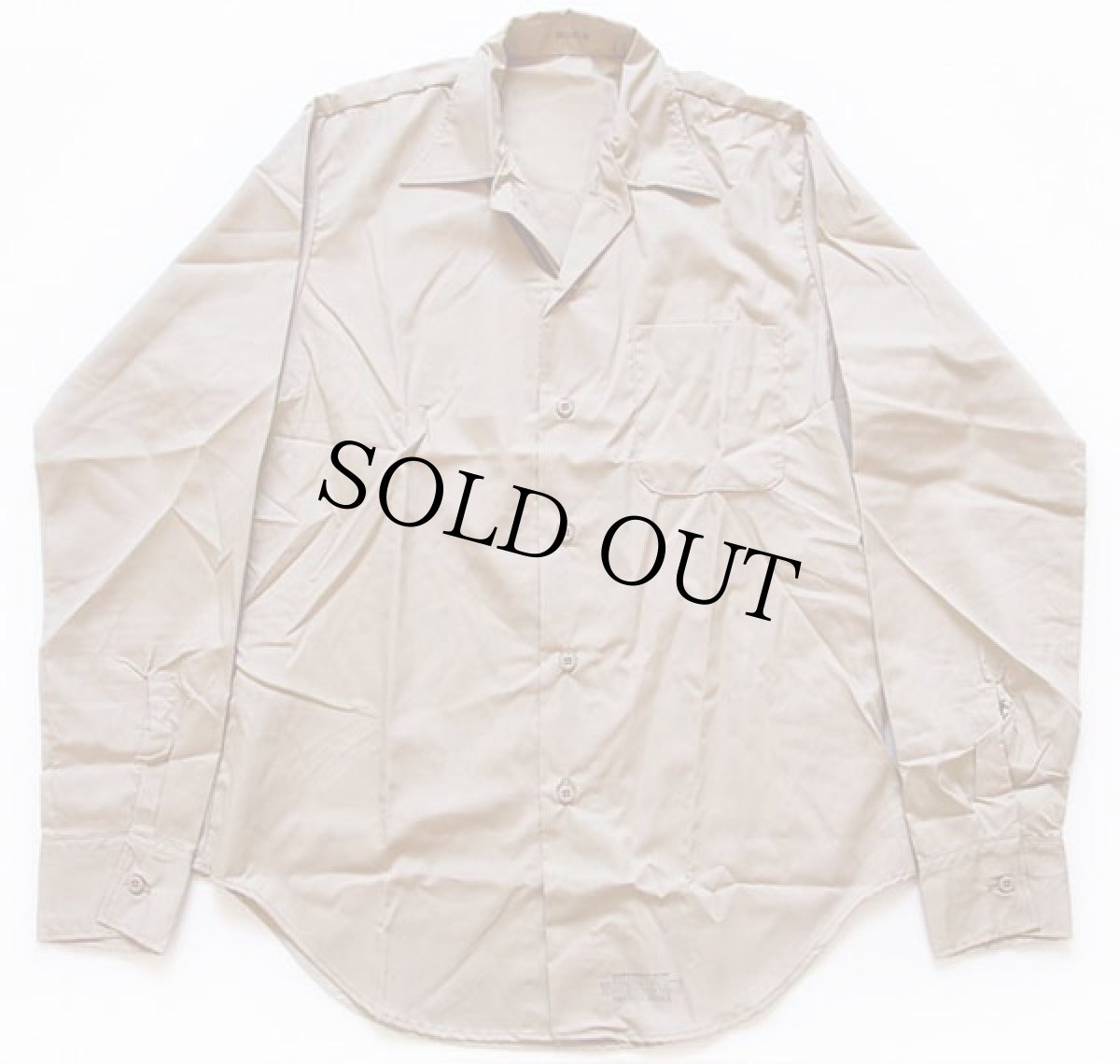 画像2: デッドストック★80s プリズナーシャツ カーキ M (2)