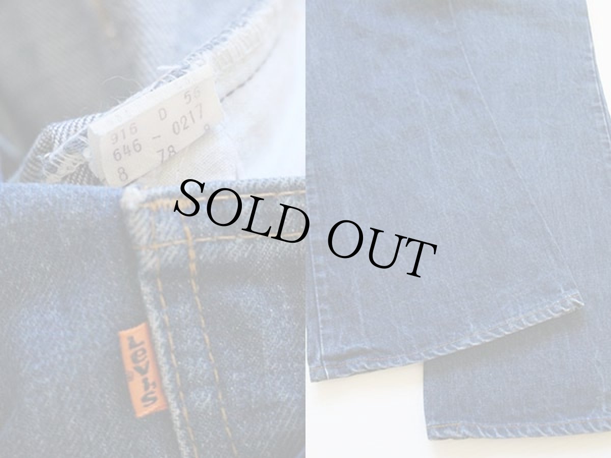 画像3: 70s USA製 Levi'sリーバイス 646 デニムパンツ w36 L32★ベルボトム (3)