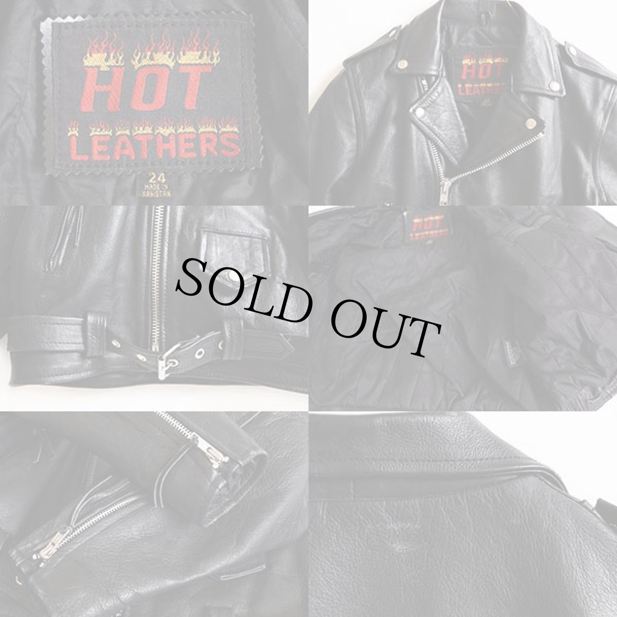 画像3: HOT LEATHERS キルティングライナー ショート丈 ダブルライダース レザージャケット 黒 24 (3)