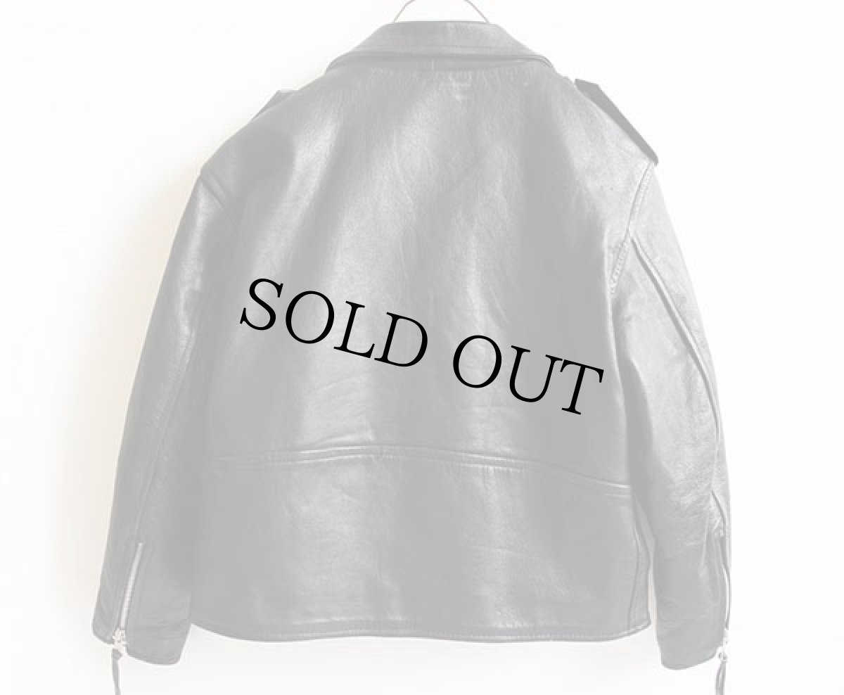 画像2: HOT LEATHERS キルティングライナー ショート丈 ダブルライダース レザージャケット 黒 24 (2)