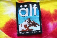 画像4: 90s USA製 alfアルフ タイダイ染め コットンTシャツ M (4)