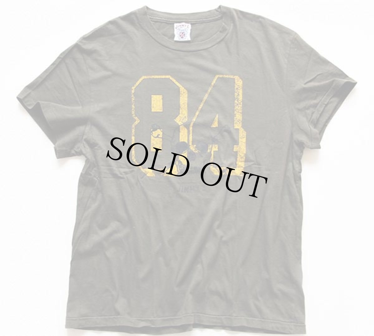 画像2: カナダ製 JIMMY'Zジミーズ 84 スカル コットンTシャツ オリーブ L (2)