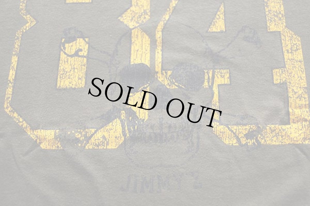 画像4: カナダ製 JIMMY'Zジミーズ 84 スカル コットンTシャツ オリーブ L (4)