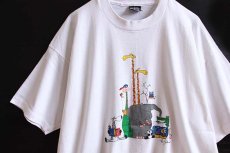 画像1: 90s USA製 動物プリント Tシャツ 白 XXL (1)