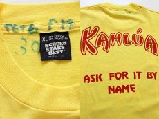 画像3: 90s USA製 KAHLUAカルーア 両面プリント Tシャツ 黄色 XL (3)