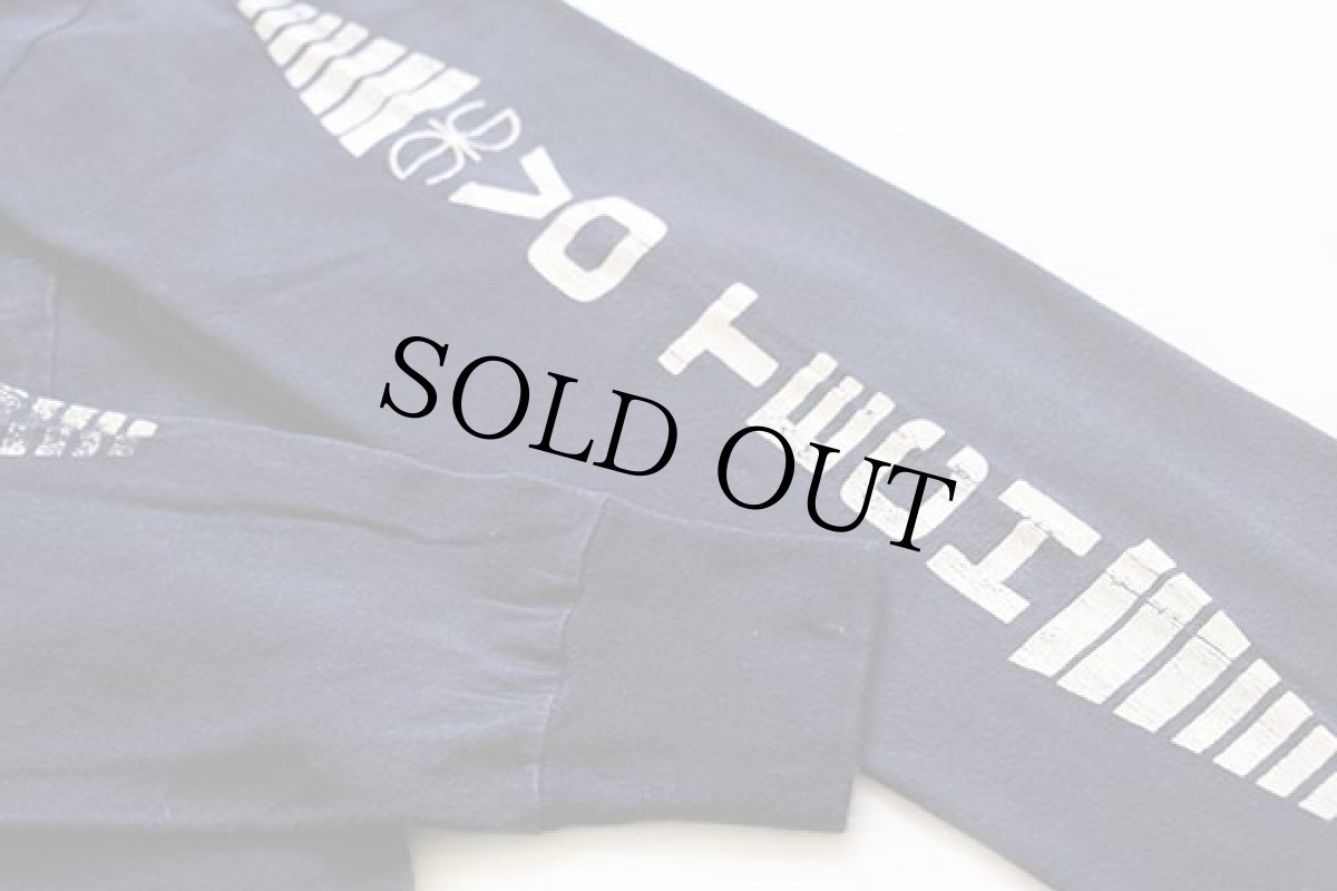 画像4: 80s USA製 VO TECH コットン ポケット付き 長袖Tシャツ 紺 L (4)