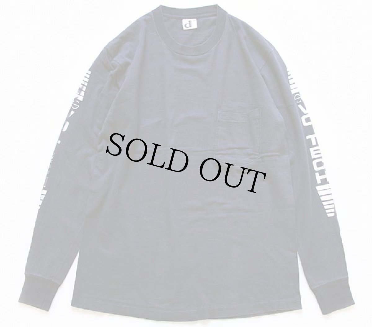 画像2: 80s USA製 VO TECH コットン ポケット付き 長袖Tシャツ 紺 L (2)