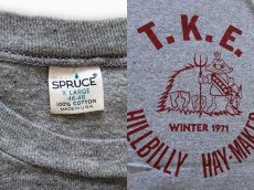 画像3: 70s USA製 mayo SPRUCE HILLBILLY HAY-MAKER コットンTシャツ 杢グレー XL (3)