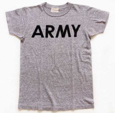 画像2: 80s 米軍 CHAMPIONチャンピオン ARMY PFU Tシャツ 杢グレー XS (2)