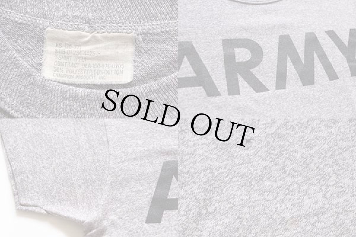 画像3: 80s 米軍 CHAMPIONチャンピオン ARMY PFU Tシャツ 杢グレー XS (3)