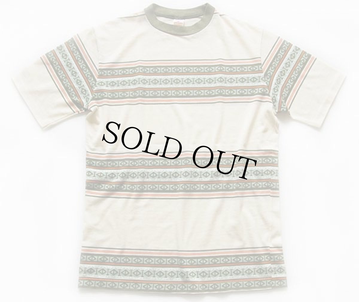 画像2: 70s USA製 Jantzen ジャガード Tシャツ M (2)