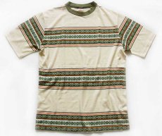 画像2: 70s USA製 Jantzen ジャガード Tシャツ M (2)