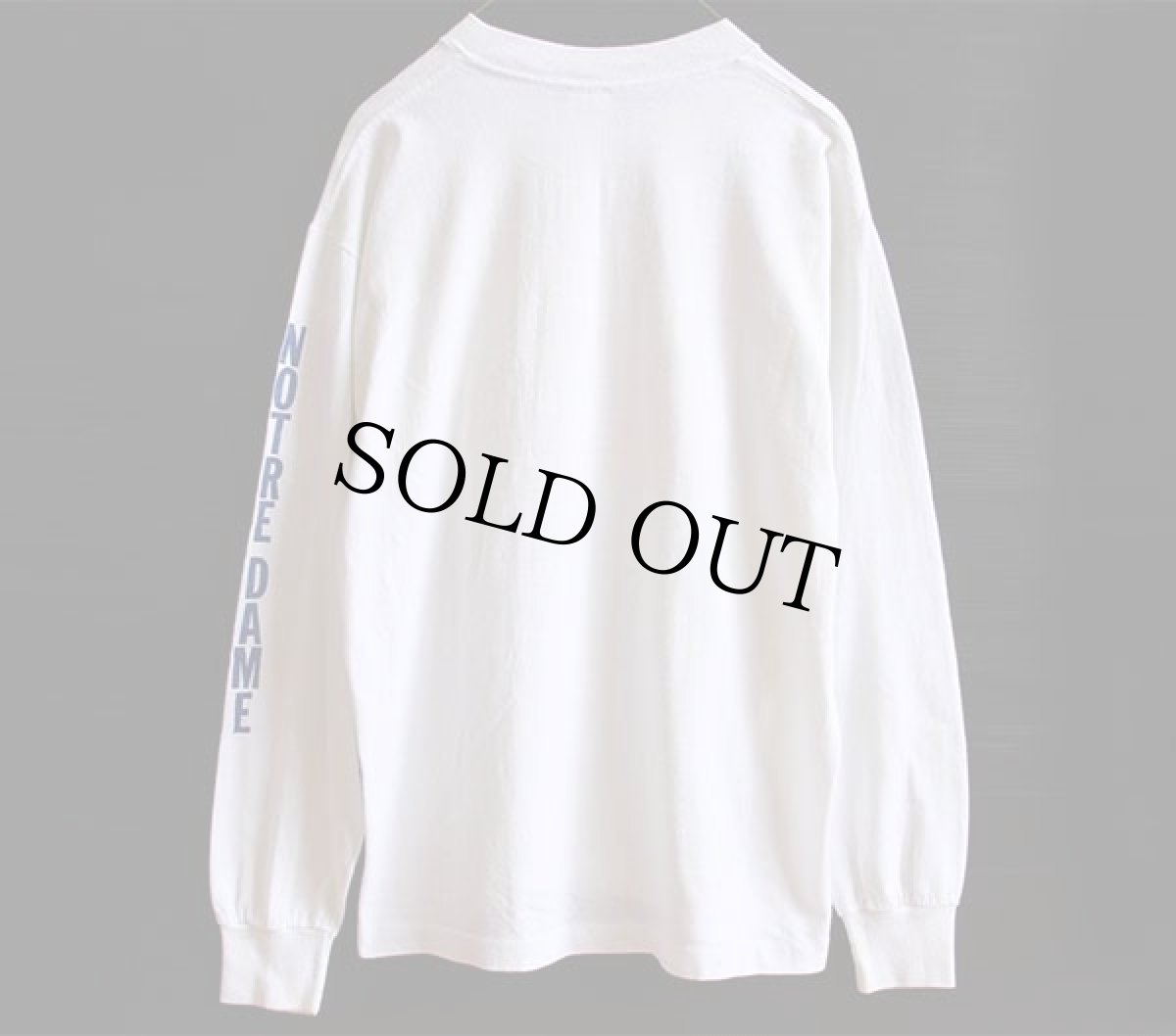 画像2: 80s USA製 NOTRE DAME FIGHTIN' IRISH 長袖Tシャツ 白 L (2)