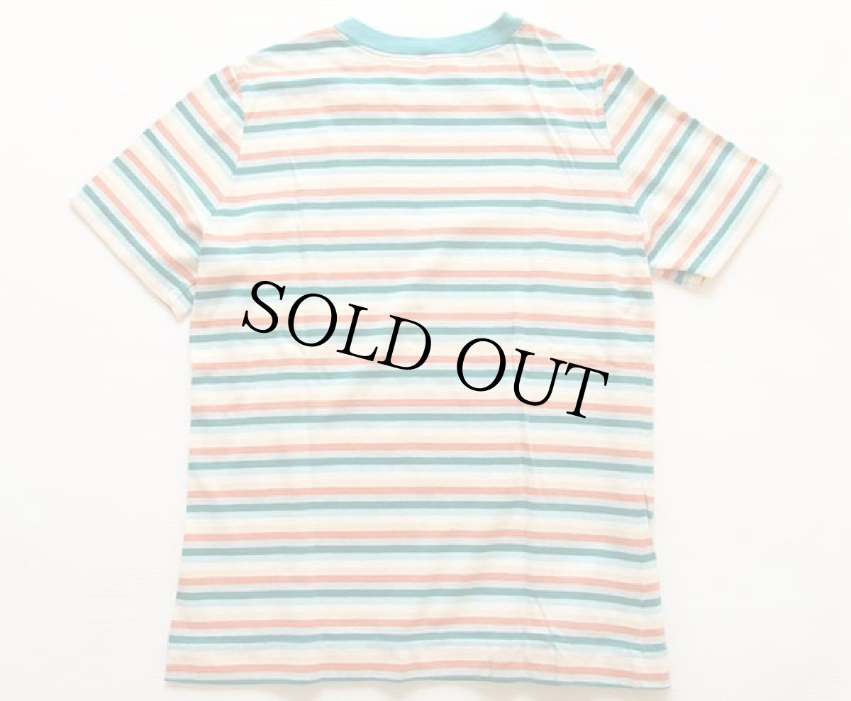 画像3: 70s UNKNOWN マルチボーダー コットンTシャツ パステルカラー (3)