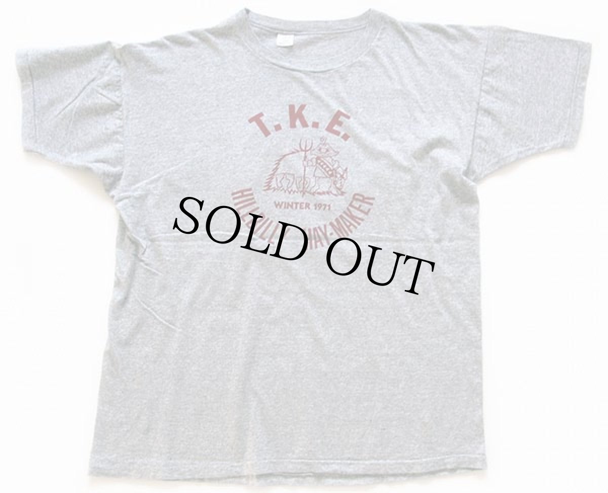 画像2: 70s USA製 mayo SPRUCE HILLBILLY HAY-MAKER コットンTシャツ 杢グレー XL (2)