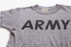 画像1: 80s 米軍 CHAMPIONチャンピオン ARMY PFU Tシャツ 杢グレー XS (1)