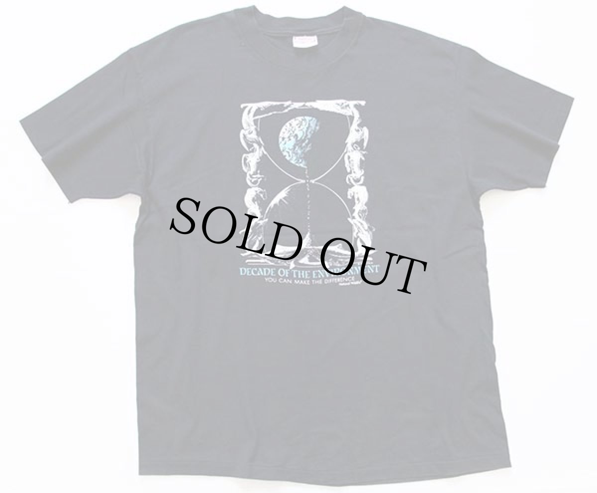 画像2: 90s USA製 Hanes DECADE OF THE ENVIRONMENT コットンTシャツ 黒 XL (2)