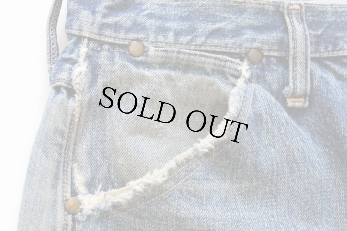 画像7: 60s USA製 BLUE BELL Wranglerラングラー 10MW 耳付き デニムパンツ (7)