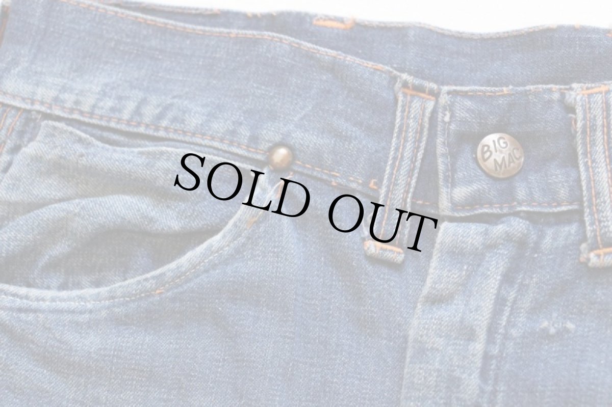 画像3: 50s BIGMACビッグマック インディゴ デニム ペインターパンツ w26 (3)