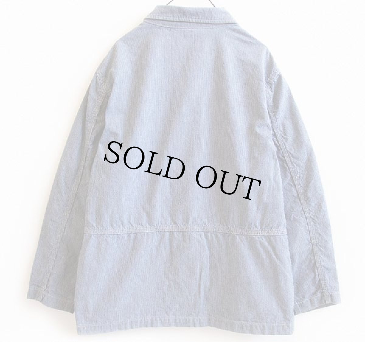 画像2: 90s USA製 Leeリー RIVETED ピンストライプ カバーオール M (2)