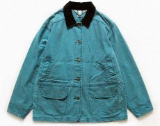 画像1: 90s USA製 L.L.Bean ダック地 フィールドコート 薄青緑 M★ジャケット (1)