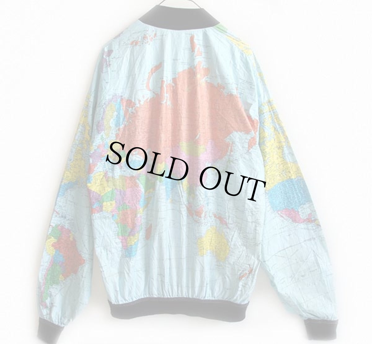 画像2: 90s イタリア製 TY-BREAKERS 世界地図柄 全面プリント ペーパージャケット★地球儀 (2)