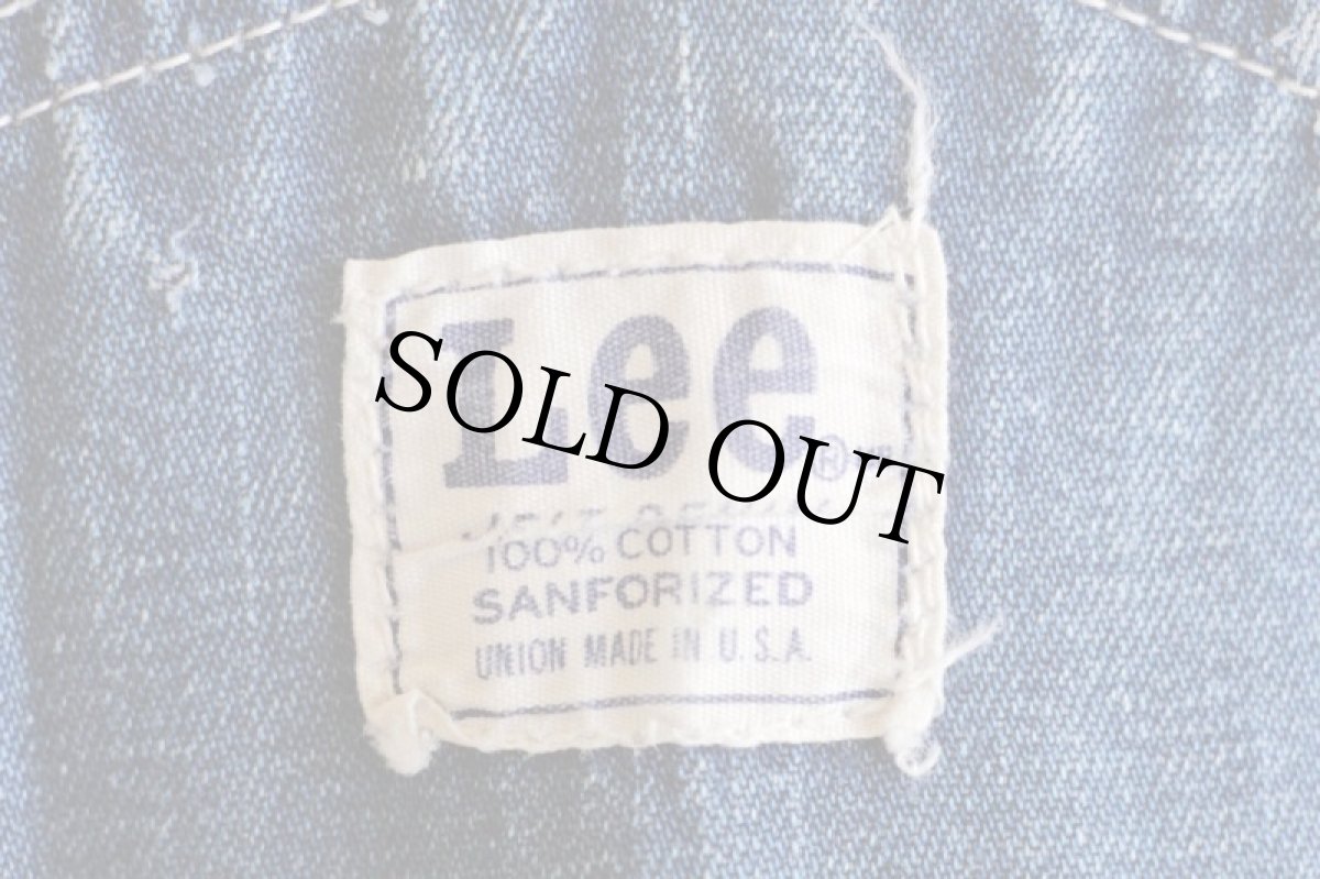 画像4: 60s USA製 Leeリー JELT DENIMジェルトデニム オーバーオール (4)