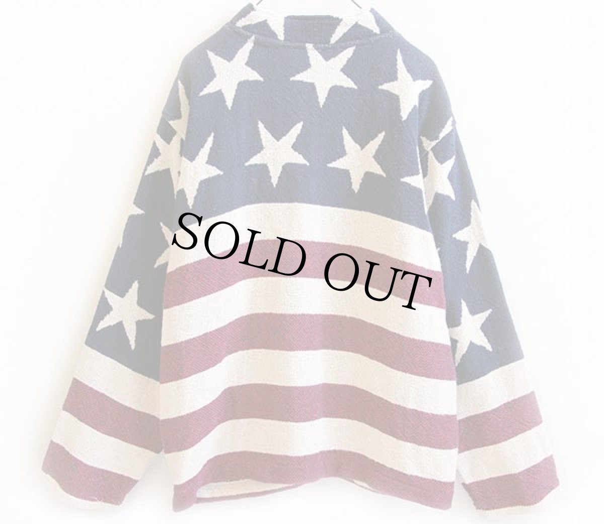 画像2: USA製 DRAPER'S＆DAMON'S 星条旗柄 スタンドカラー コットン ラグジャケット M (2)