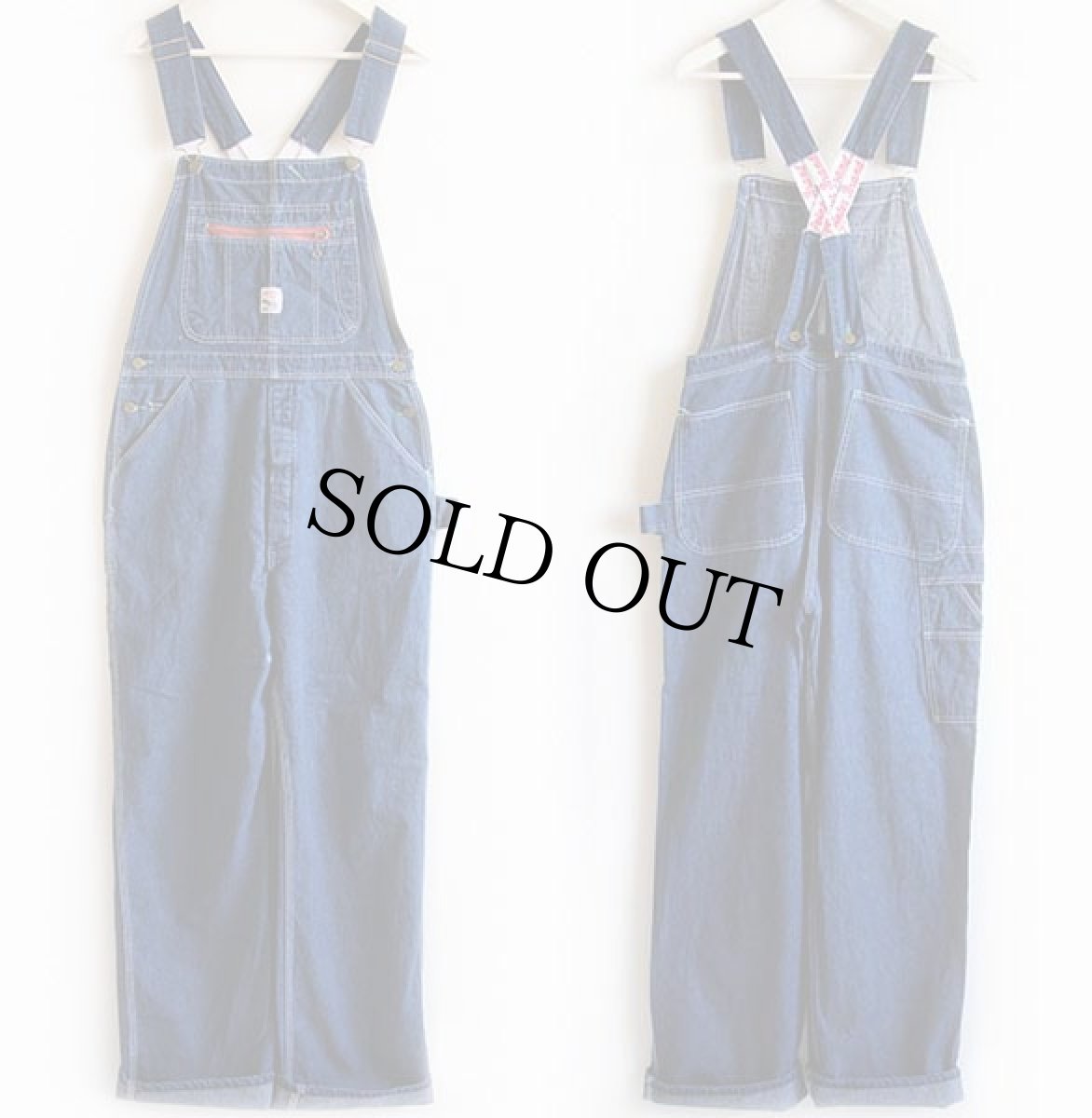 画像2: 90s POINTERポインター ローバック デニム オーバーオール (2)