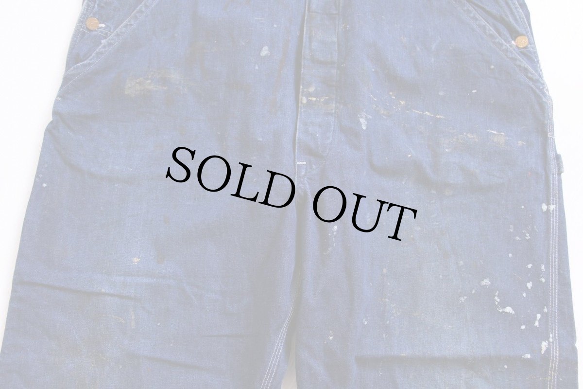 画像7: 60s USA製 Leeリー JELT DENIMジェルトデニム オーバーオール ペンキ飛び (7)