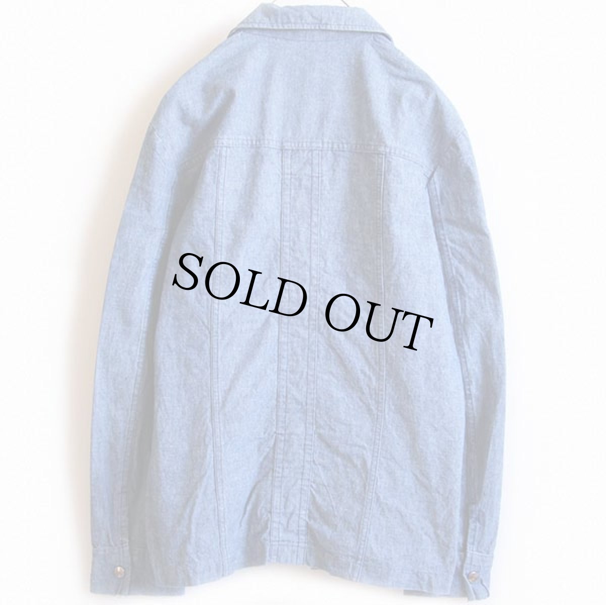 画像2: 70s USA製 Leeリー シャンブレー シャツジャケット L (2)