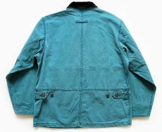 画像2: 90s USA製 L.L.Bean ダック地 フィールドコート 薄青緑 M★ジャケット (2)