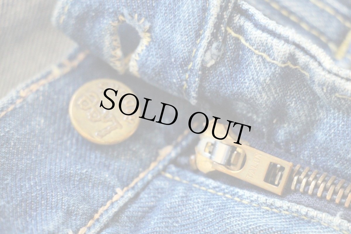 画像4: 70s USA製 Leeリー 101Z サイド黒タグ デニムパンツ w33 (4)